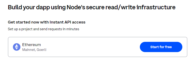 Select a network for your node