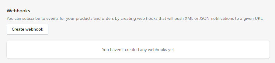Create a new webhook