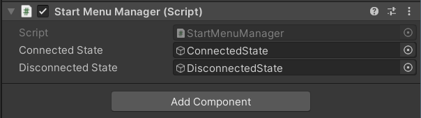 Define the ConnectedState and DisconnectedState variables