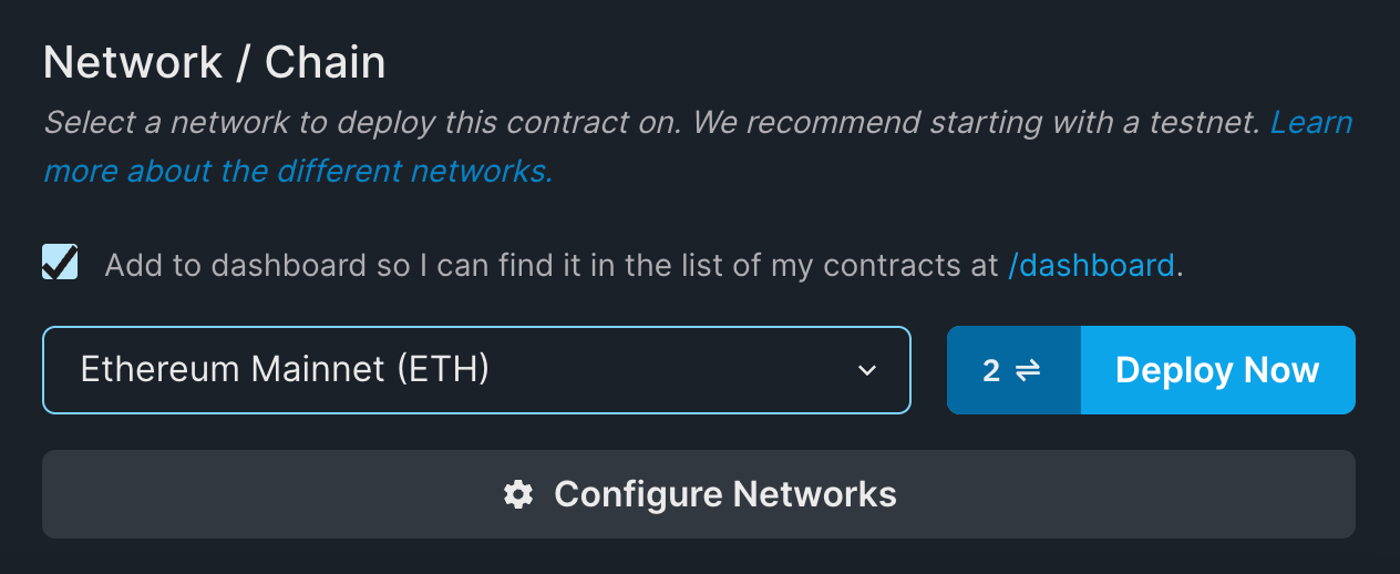 Configure Networks