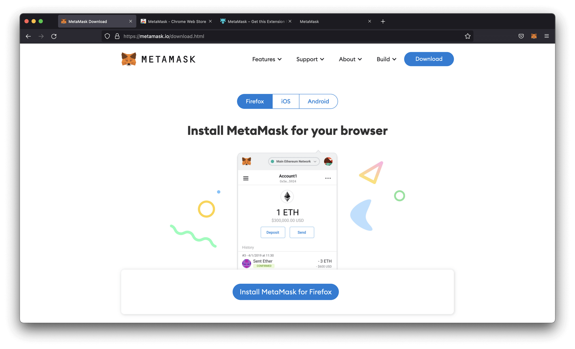 make site that integrates metamask