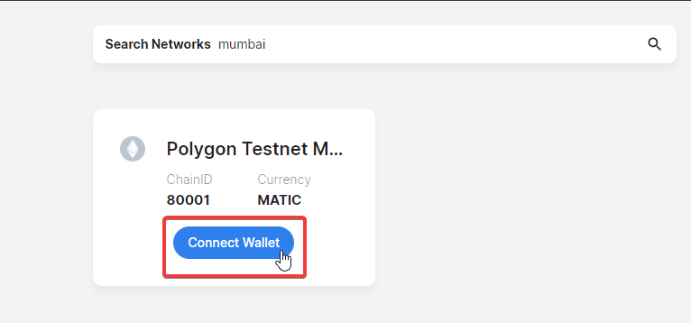 Connect wallet on chainlist