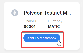 Add Polygon Testnet Mumbai to Metamask