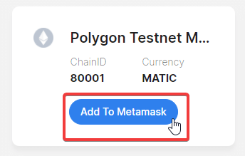 matic testnet metamask