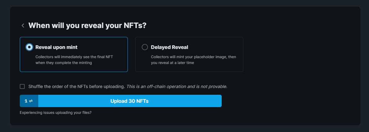 Reveal NFTs