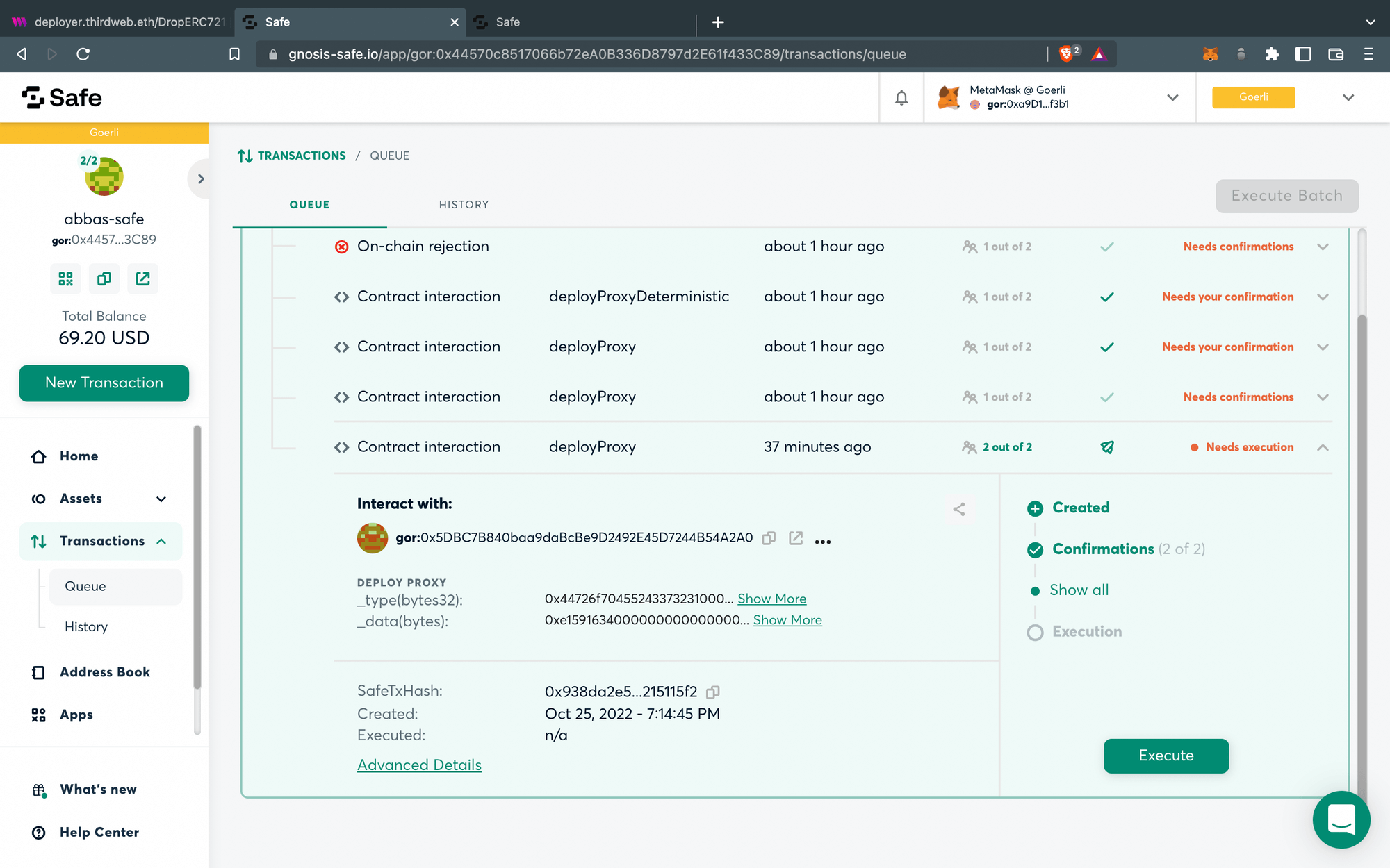 transaction dashboard