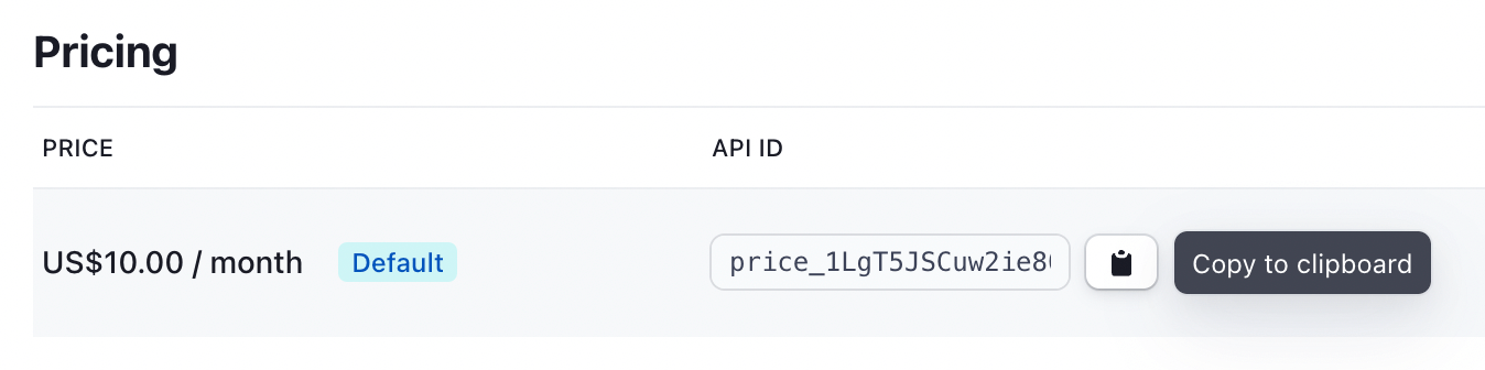 Copy the API ID