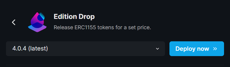 Deploy Edition Drop Contract