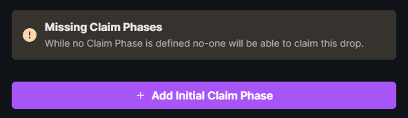 Select "Add Initial Claim Phase"