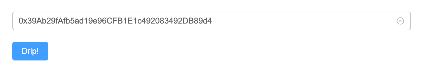Paste your address and click drip