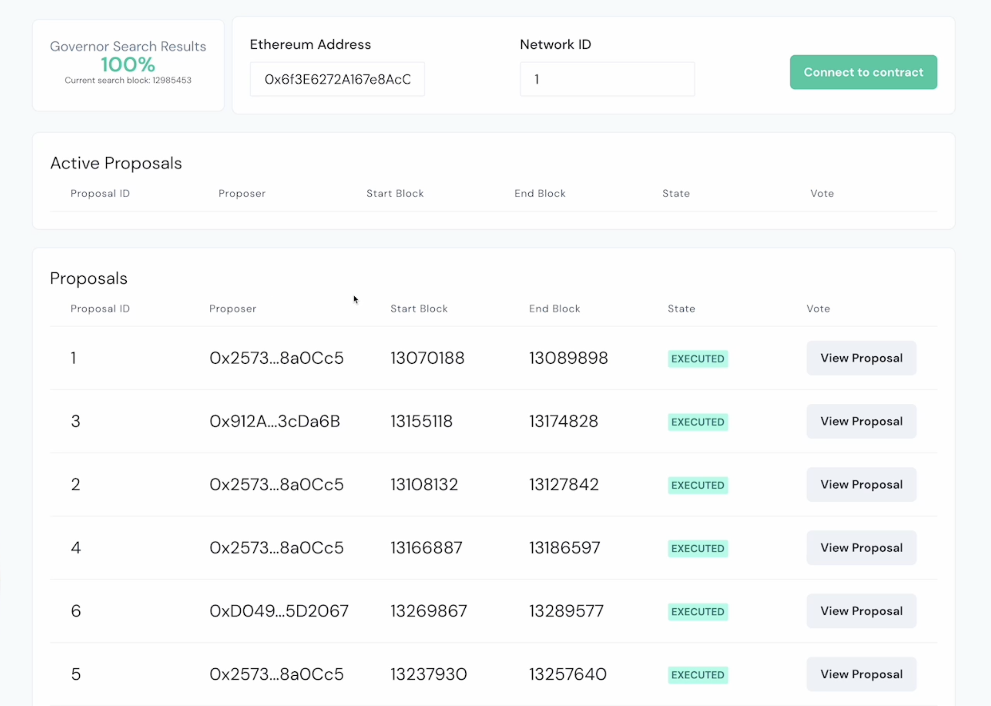 A DAO hub on the decentralized Tally Zero app, enabling members to vote on proposals