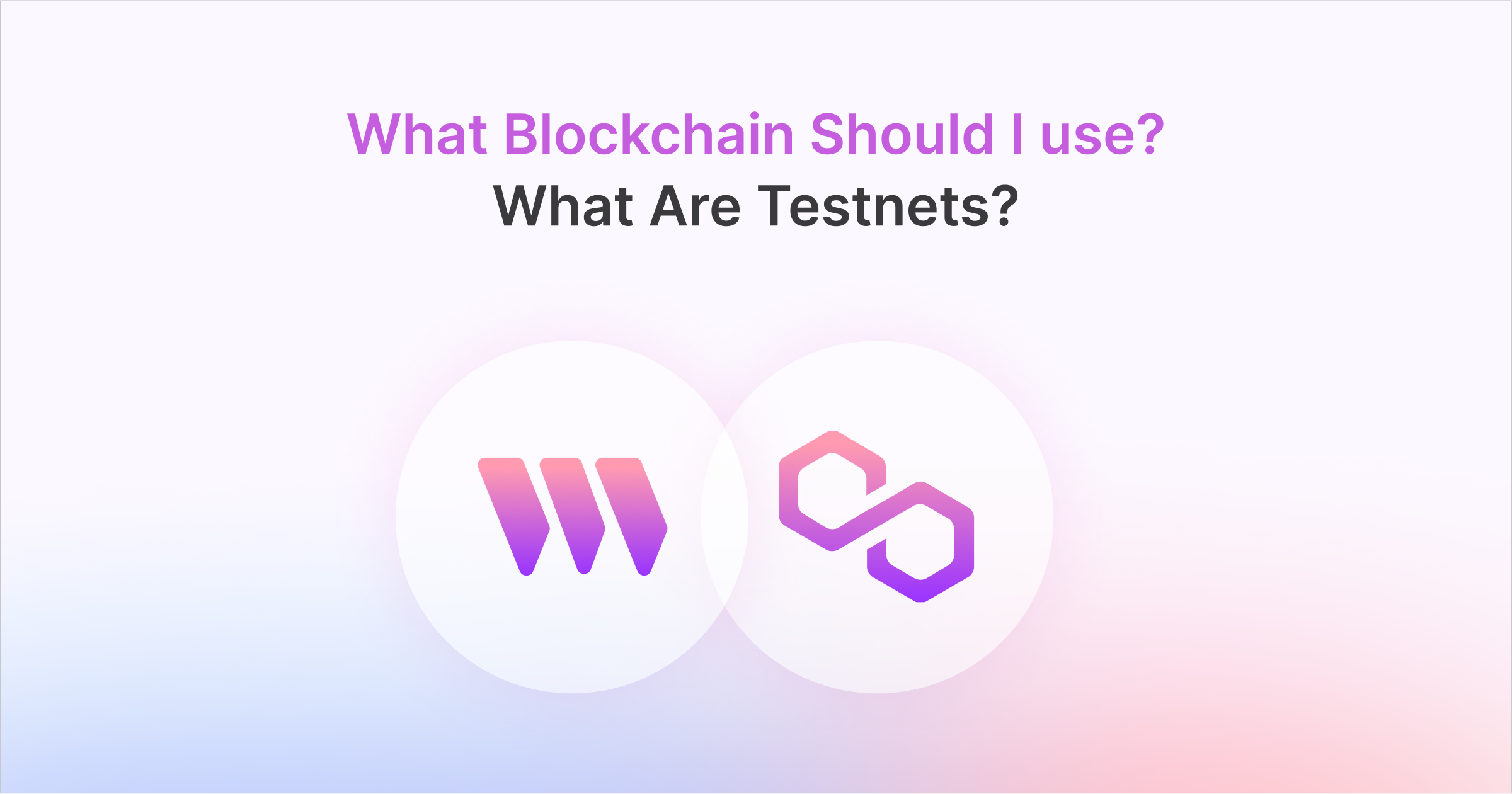 Which Blockchain & Network Should I Use?