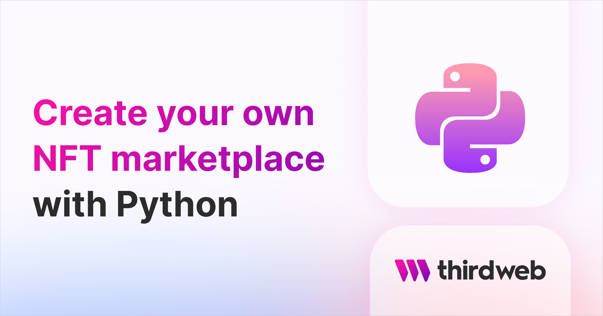 Create an NFT Marketplace using Python