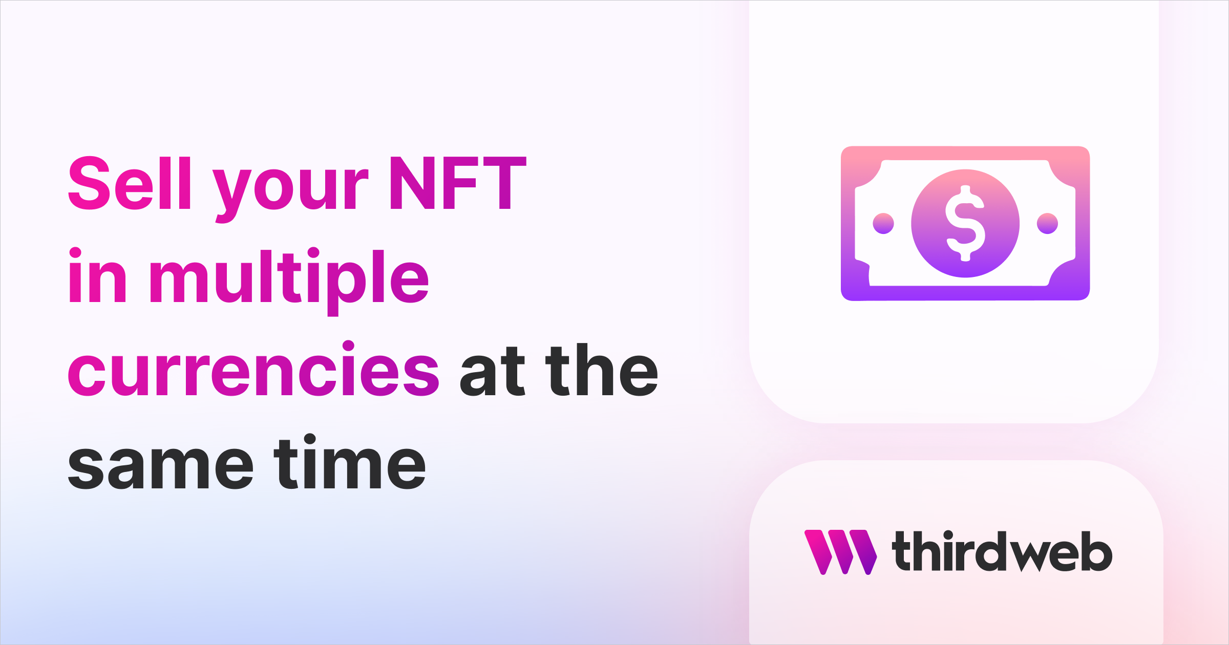 Sell Your NFT in Multiple Currencies at the Same Time