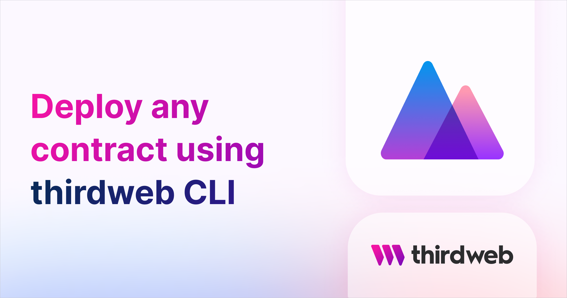 How to deploy any smart contract using thirdweb CLI