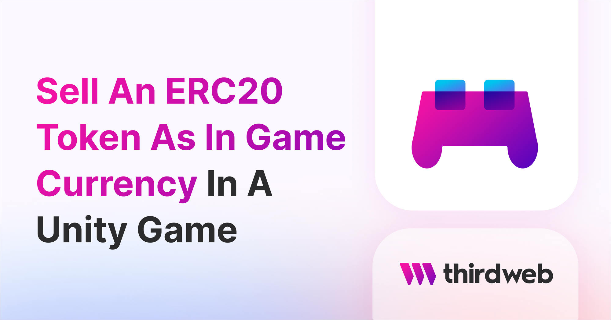 Sell An ERC20 Token As In-Game Currency In Unity