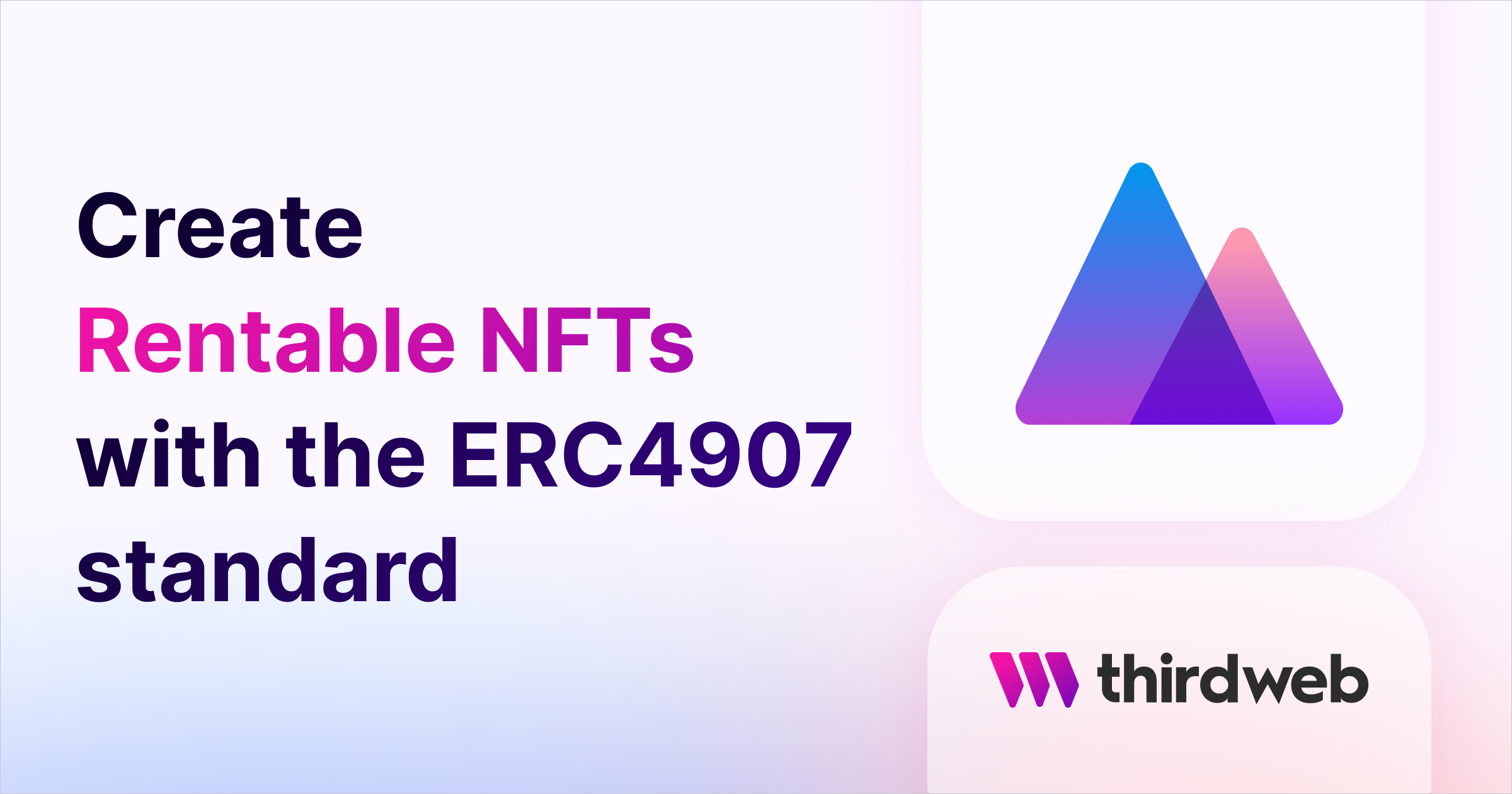 Create Rentable NFTs with the ERC4907 standard