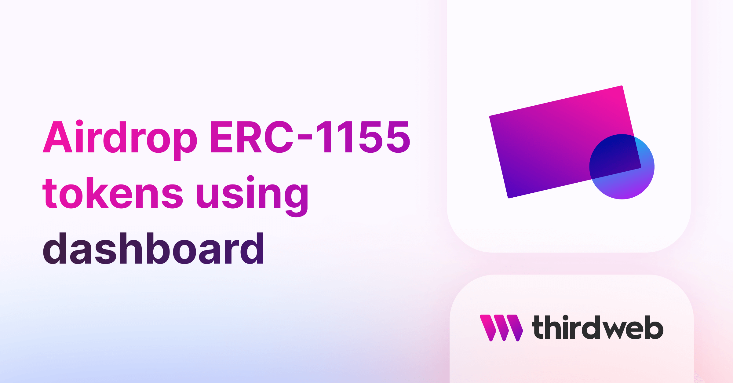 How to Airdrop ERC-1155 NFTs to a List of Wallet Addresses - thirdweb Guides