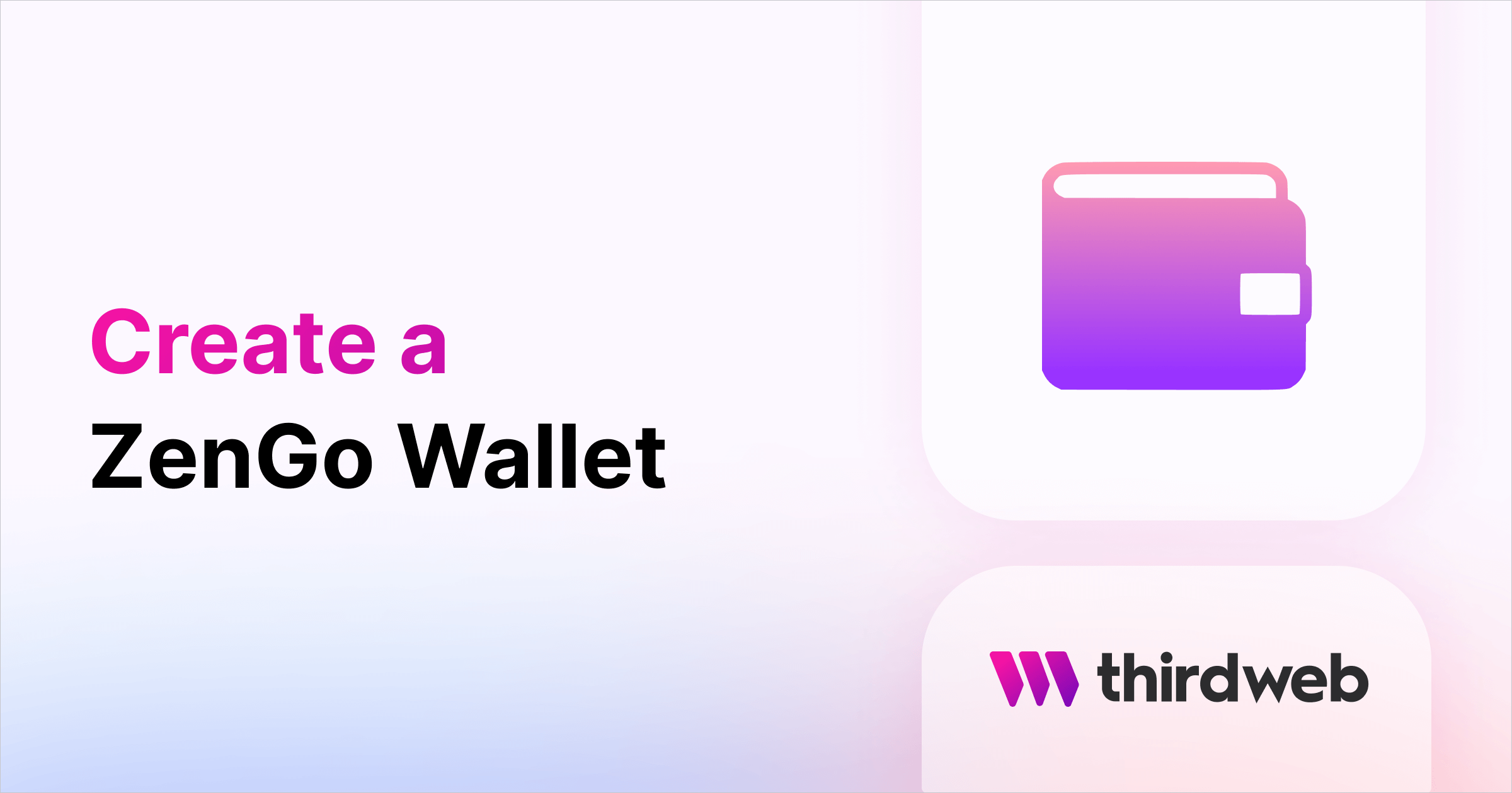 How to Create A ZenGo Wallet - thirdweb Guides