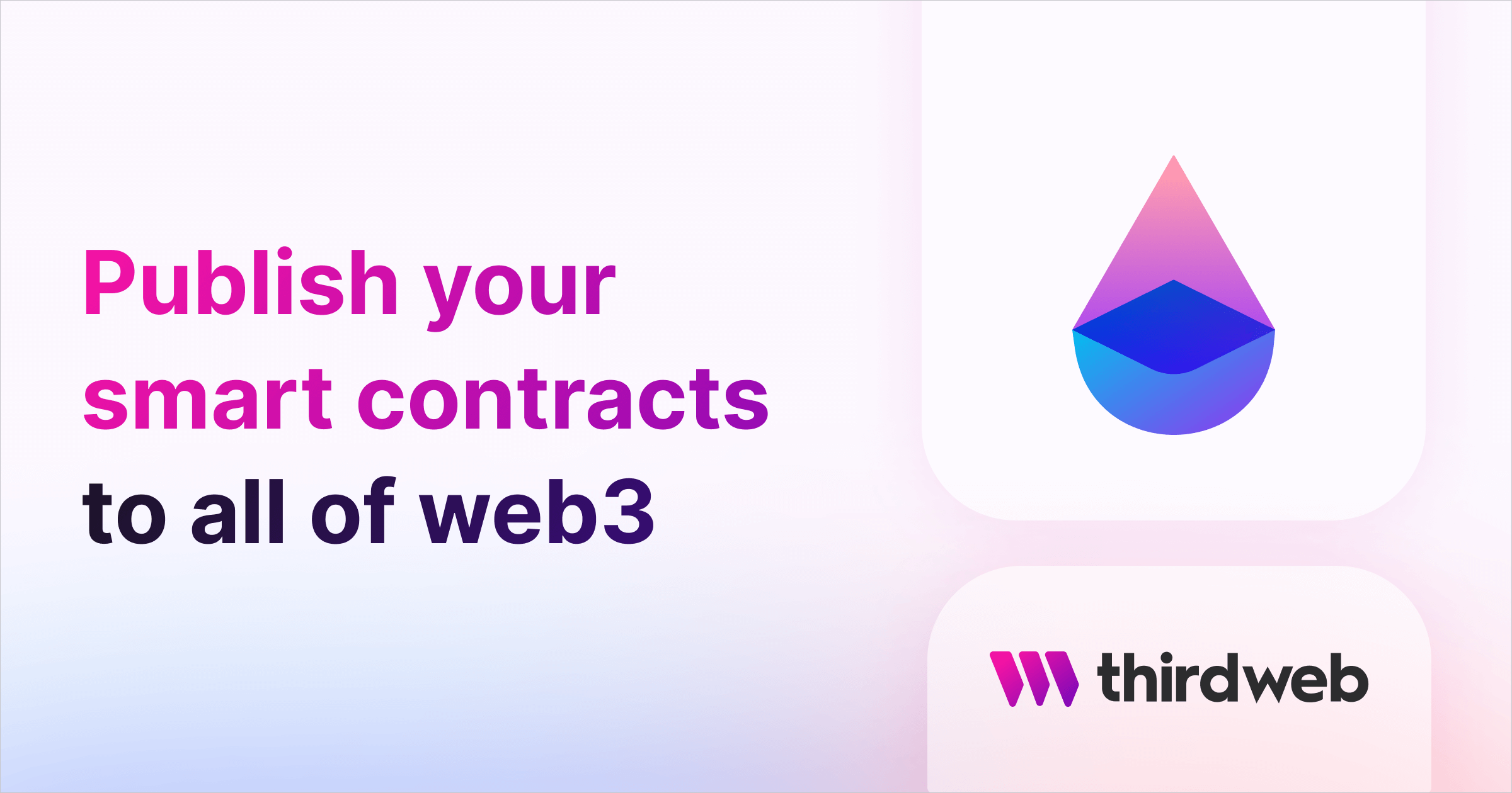 Share your smart contracts with thirdweb Publish