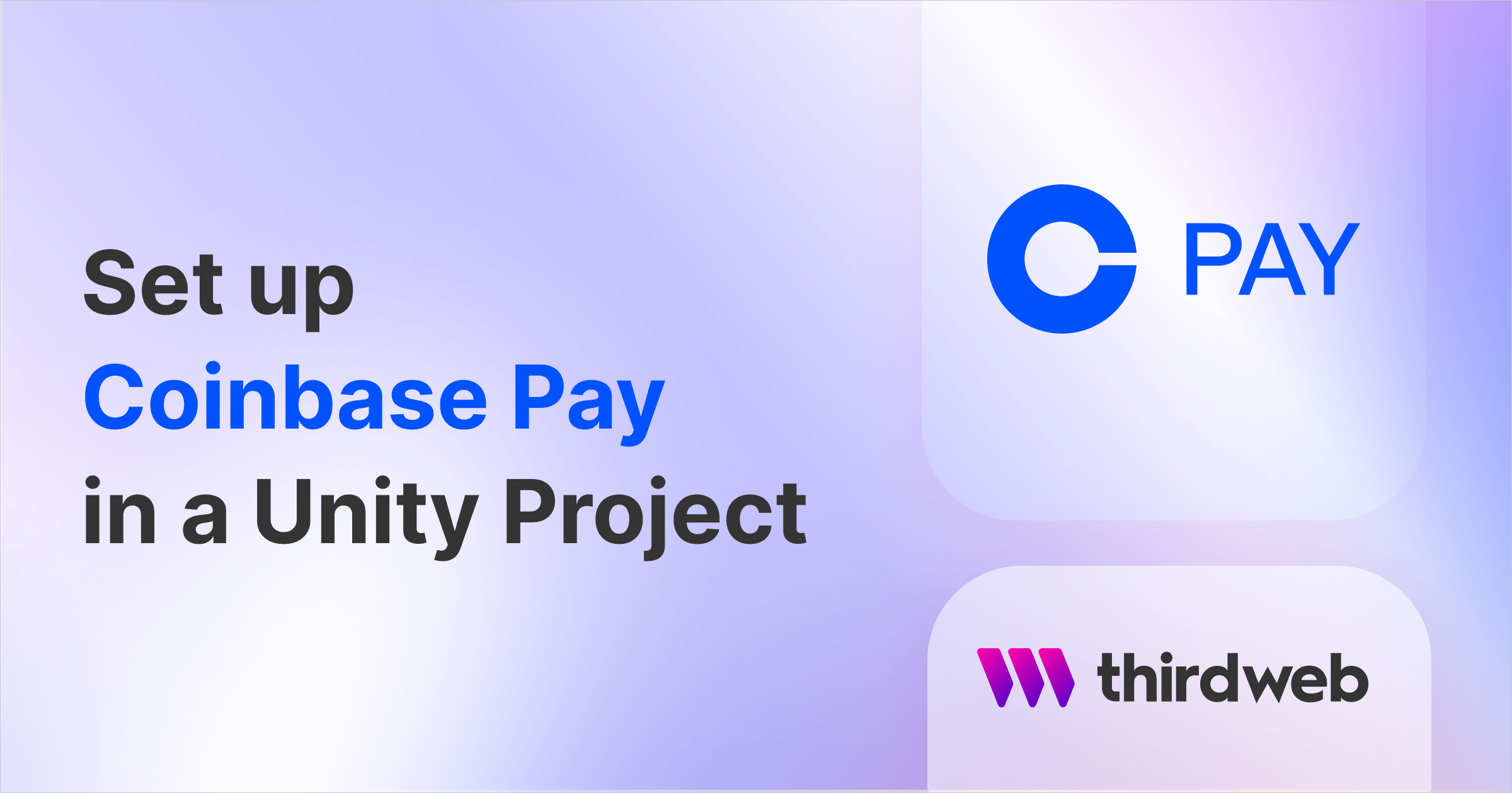 Set Up Coinbase Pay In Your Unity Project - thirdweb Guides