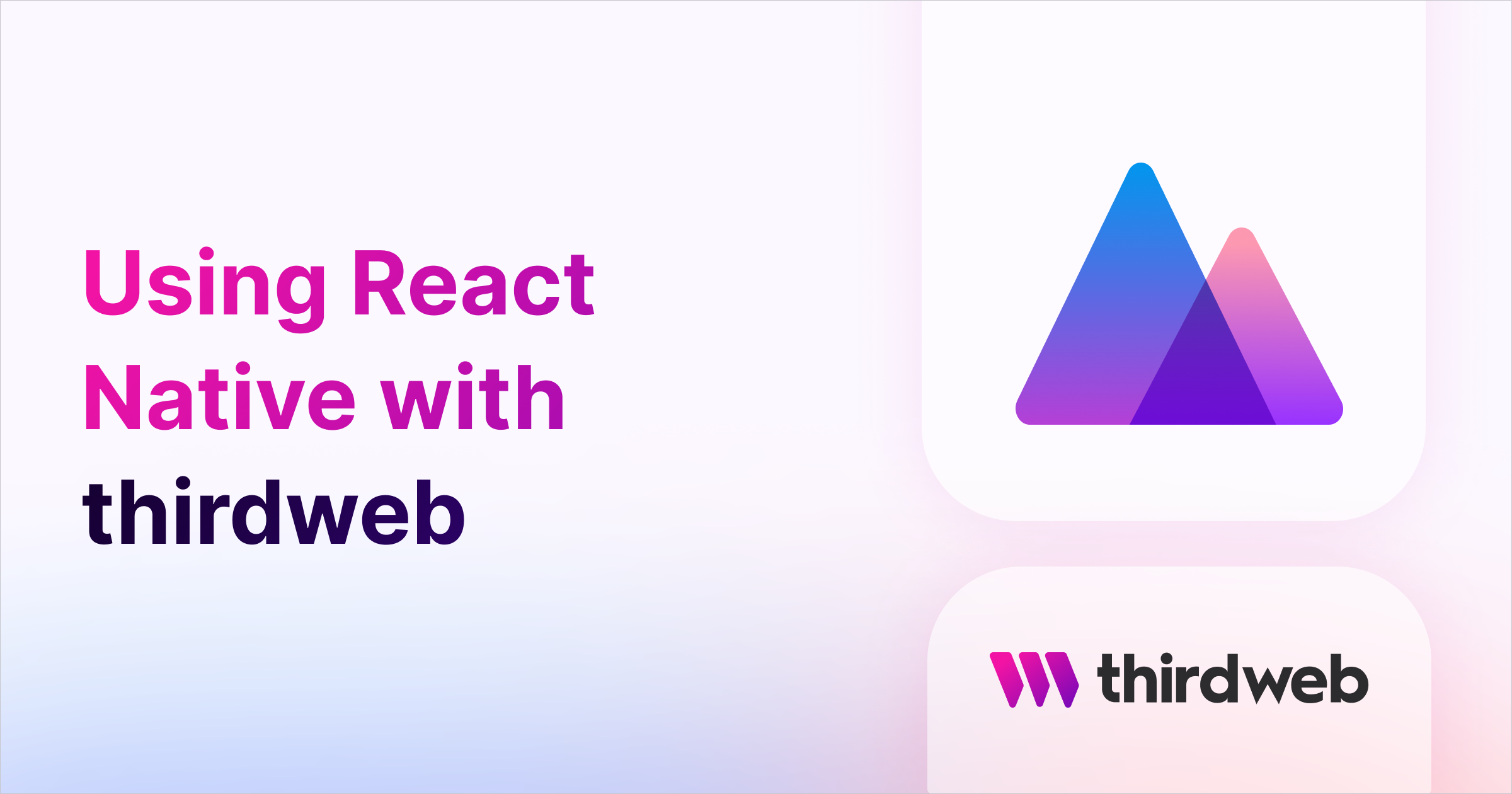 Using React Native with thirdweb