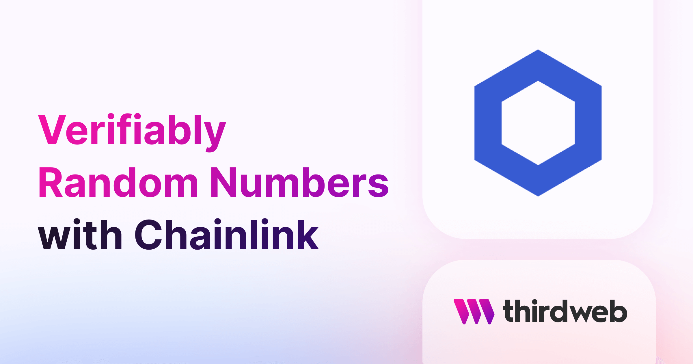 Using Randomness in your Smart Contracts with Chainlink VRF - thirdweb Guides