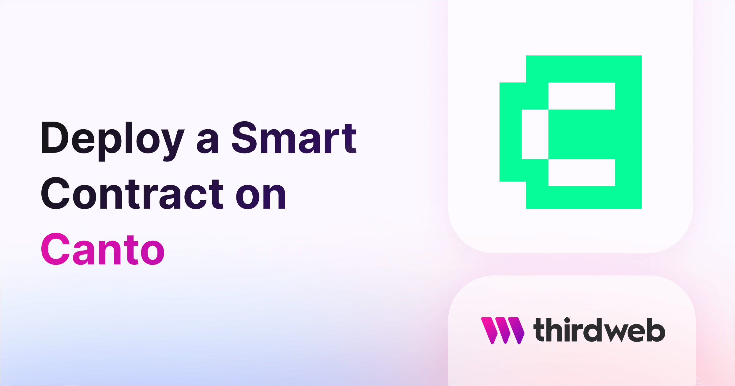 Deploy a Smart Contract on Canto Blockchain - thirdweb Guides