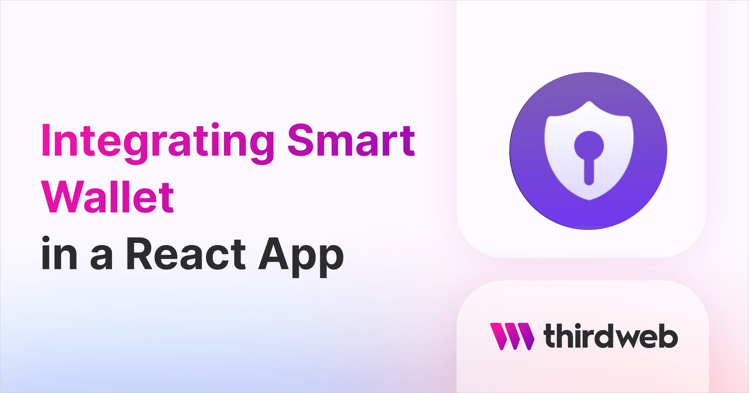 Integrating Smart Wallet in a React App
