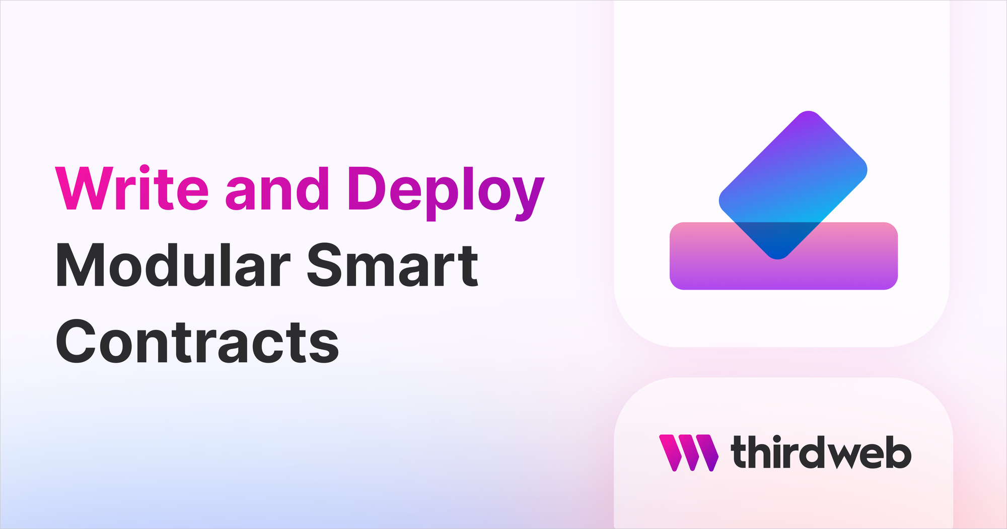 Guide: write and deploy Modular Smart Contracts.