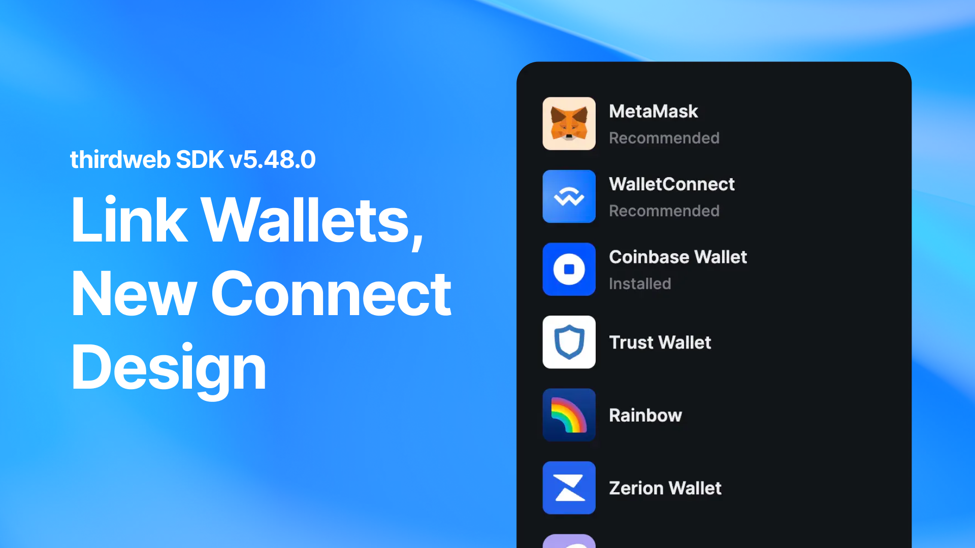 Wallet Linking and a Redesigned Connect UI