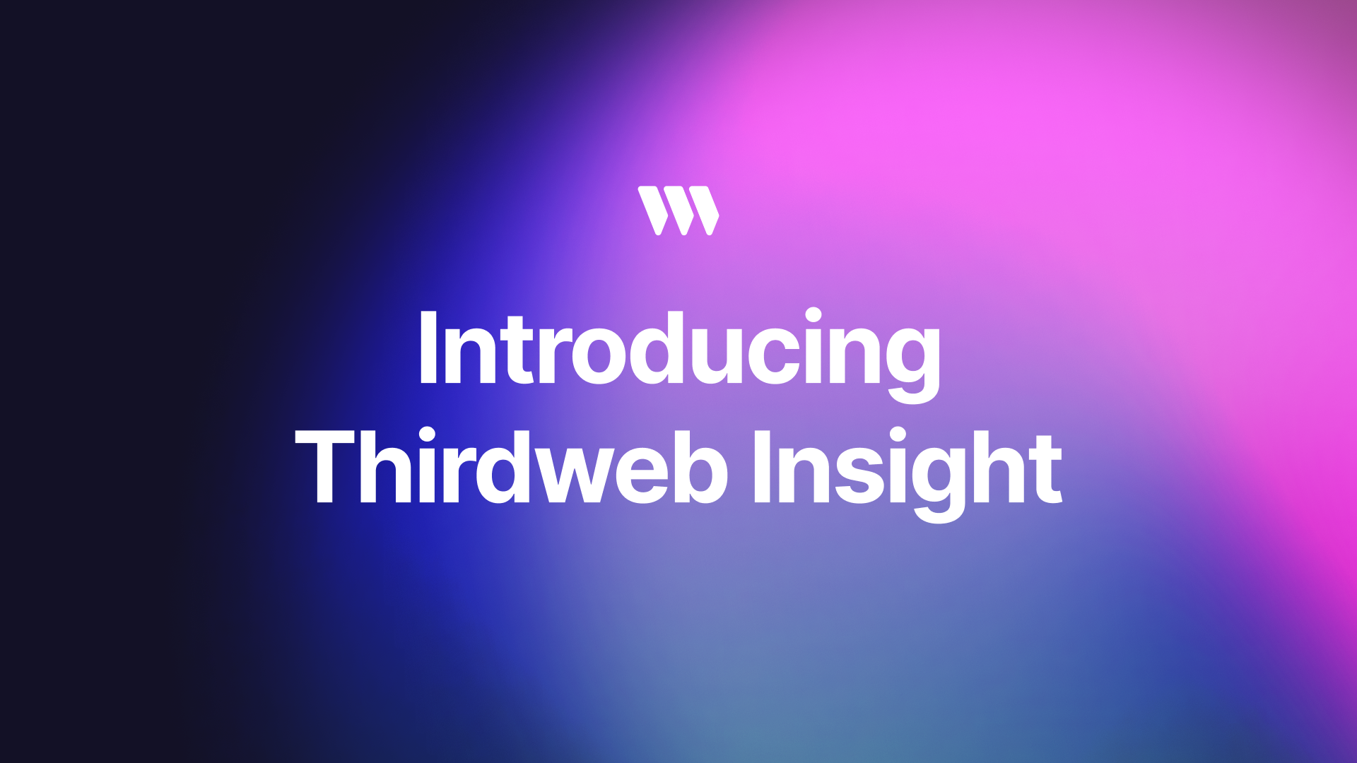 Thirdweb Insight Beta Release