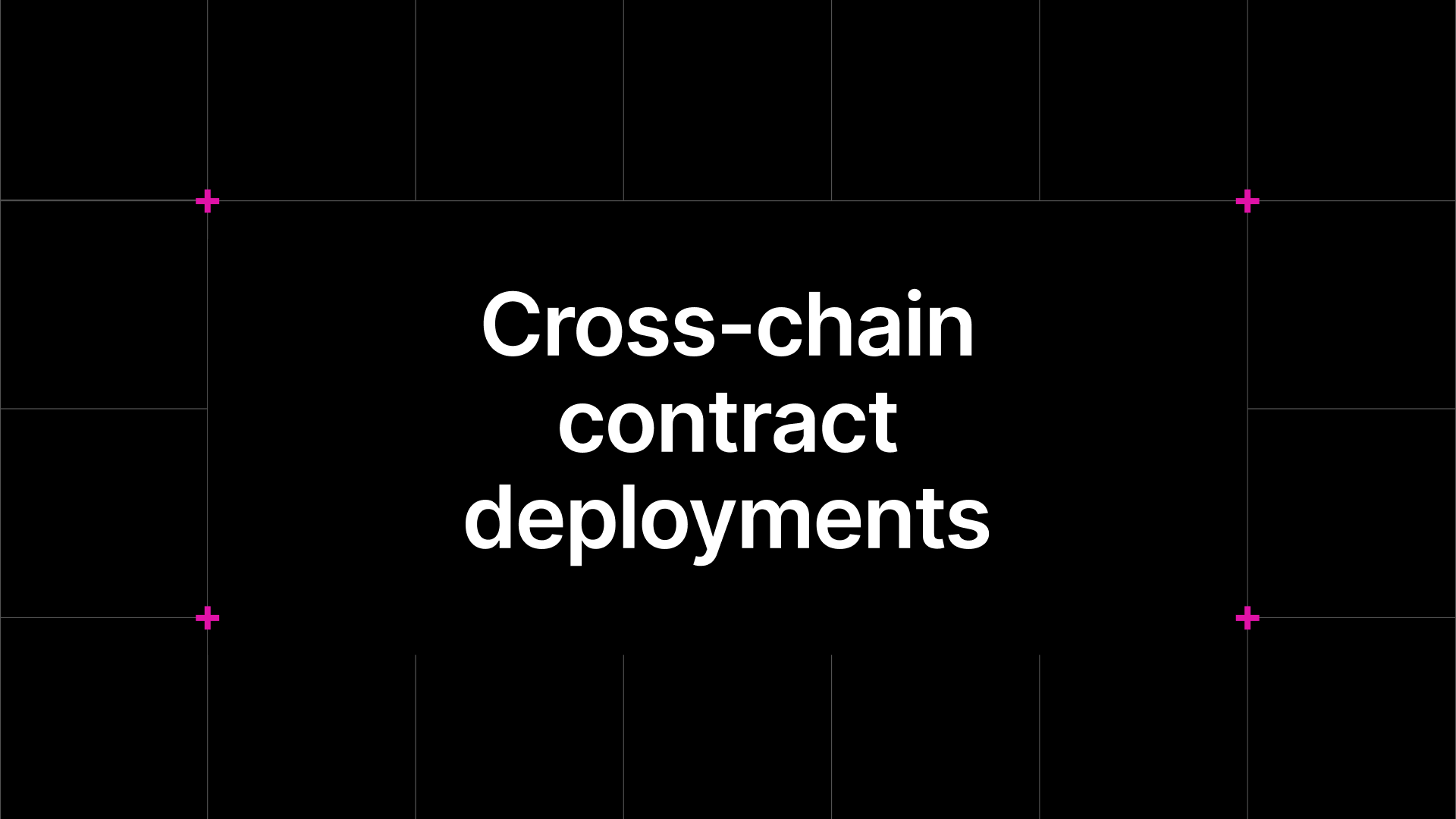 Cross-chain deterministic contract deployments