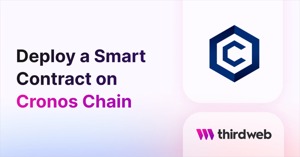 Deploy a Smart Contract on Cronos Chain - thirdweb Guides