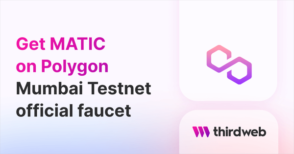Get MATIC on Polygon Mumbai Testnet official faucet - thirdweb Guides