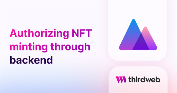 Authorizing NFT minting through a backend