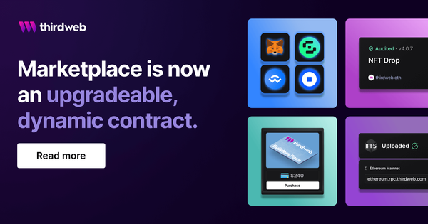 Marketplace is now an upgradeable, dynamic contract.