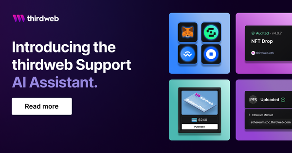 Introducing the thirdweb Support AI Assistant