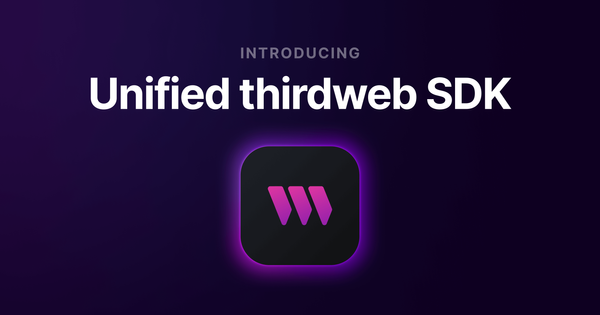 Introducing the unified thirdweb SDK