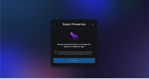 Export In-App Wallet Private Keys
