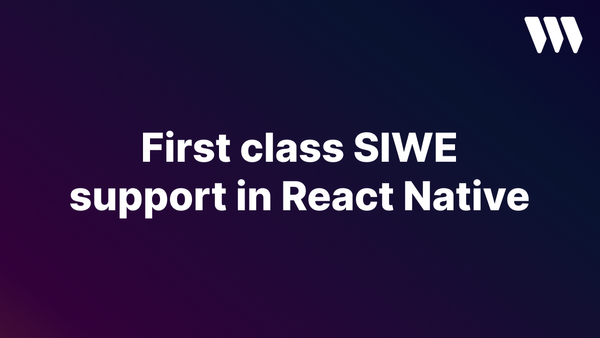 Auth (SIWE) from React Native