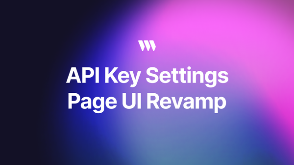 API Key Settings Page UI Revamp