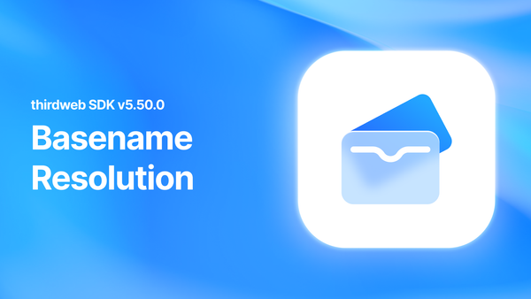 thirdweb TypeScript SDK: Basename Resolution