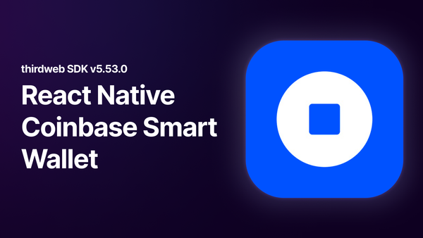 Coinbase Smart Wallet for React Native