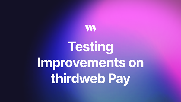 Testing improvements on thirdweb Pay