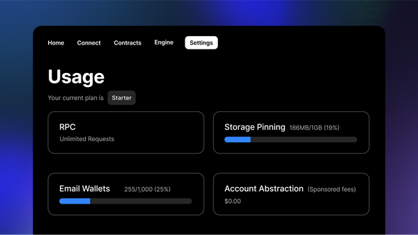 How to Monitor Your Usage on the thirdweb Dashboard