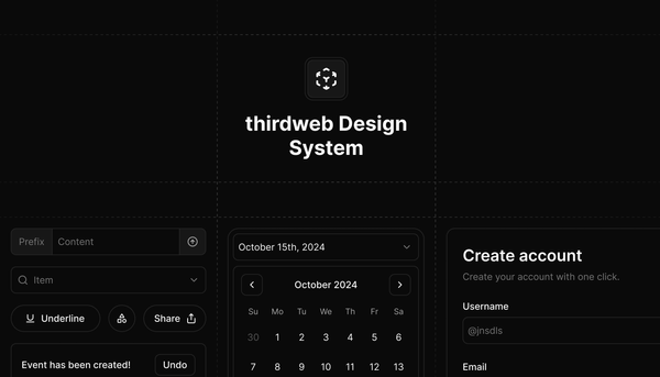 Build consistent web apps faster with thirdweb's Design System