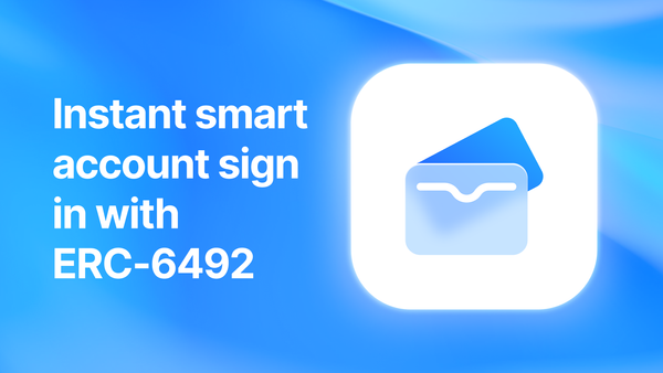 Instant sign in for smart accounts with ERC-6492