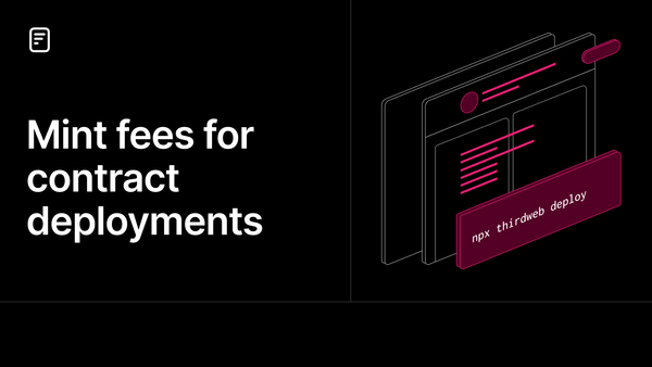 Mint fees for contract deployments update