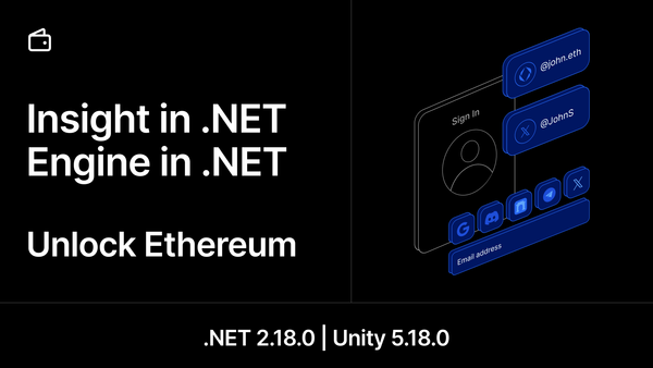 .NET/Unity - Insight Indexer and Engine Wallet Integration